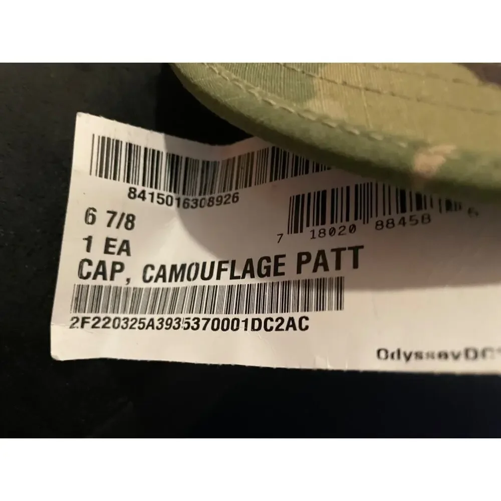 NEW US Military Issue‎ Sergeant OCP Camouflage Army Patrol Cap Hat Size 6-7/8